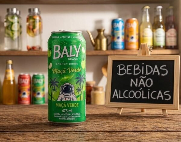 Baly Brasil Energy Drink Maçã Verde - Lata 473ml