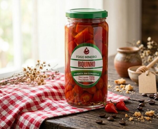 Pimenta Biquinho em Conserva Fogo Mineiro (350g Lqd / 180g Dr)