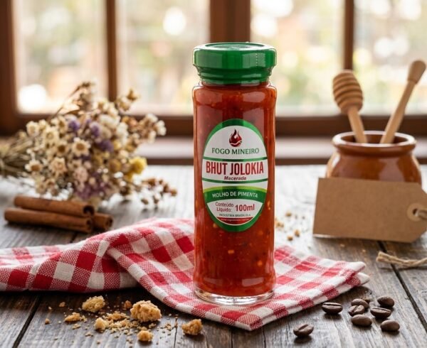 Pimenta Bhut Jolokia Macerada Fogo Mineiro (200g Lqd / 25g Dr)